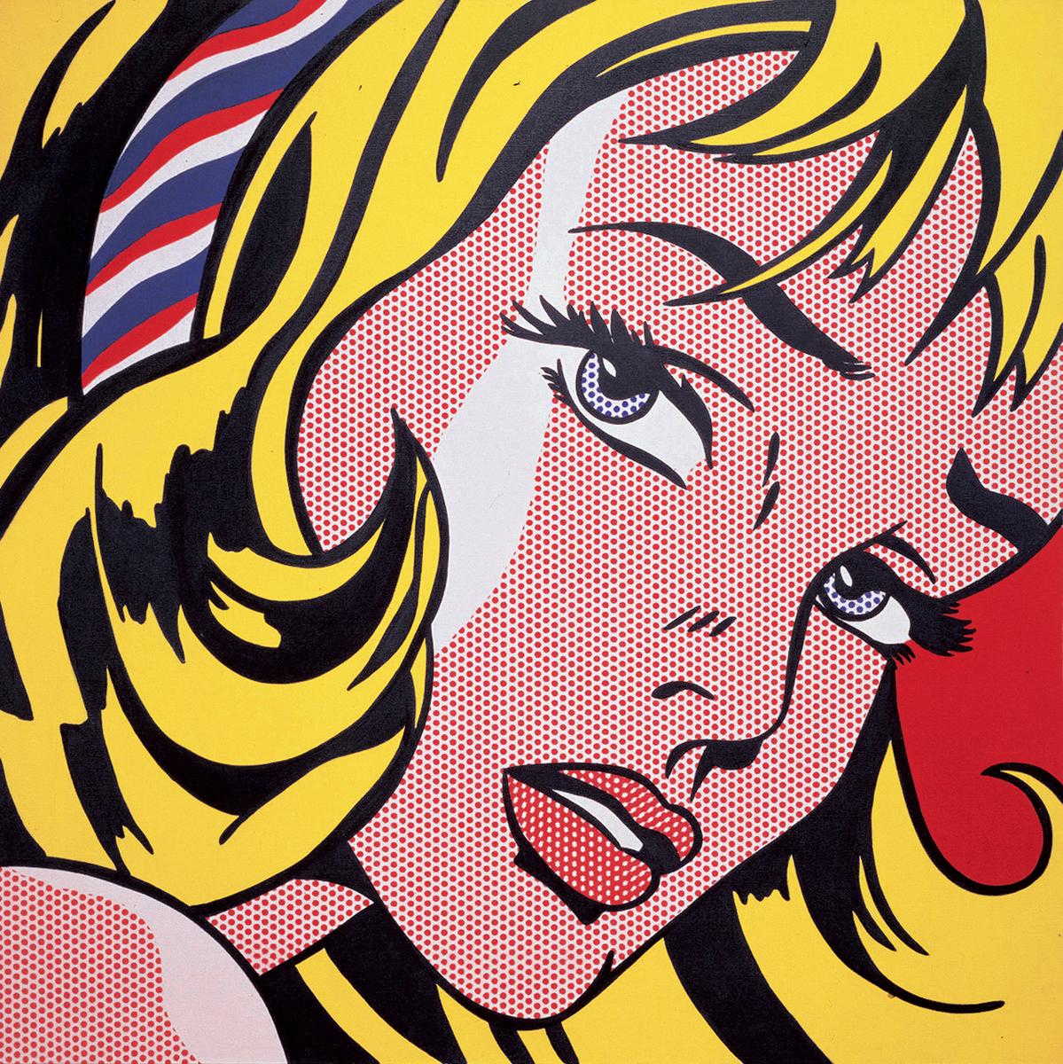 Roy Lichtenstein ヘアリボンの少女 - 絵画/タペストリー